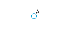 A connector shown as a small circle