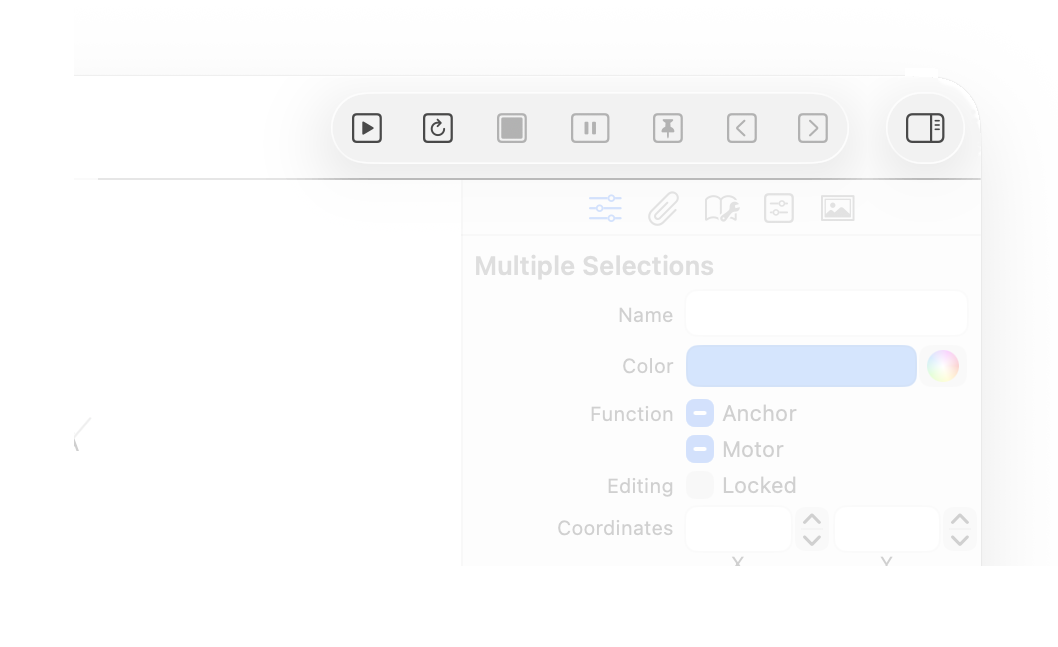 Toolbar highlighted at top of window