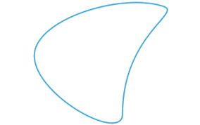 A spline shown as an oval-like shape